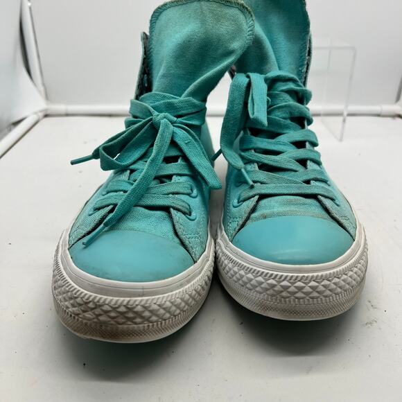Wiz Khalifa x Converse Shoes Mens 9 Chuck Taylor Swag Hi Sneakers Teal Blue - Picture 5 of 11